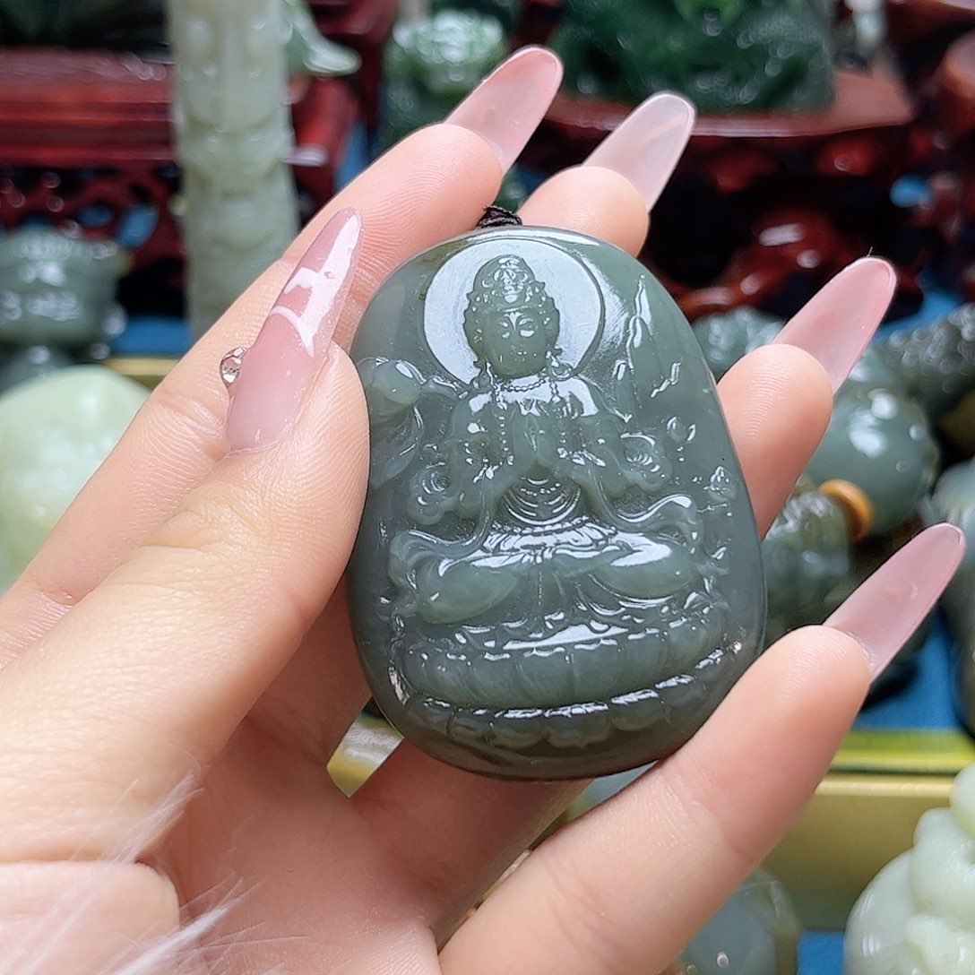 和田玉车挂未镶嵌