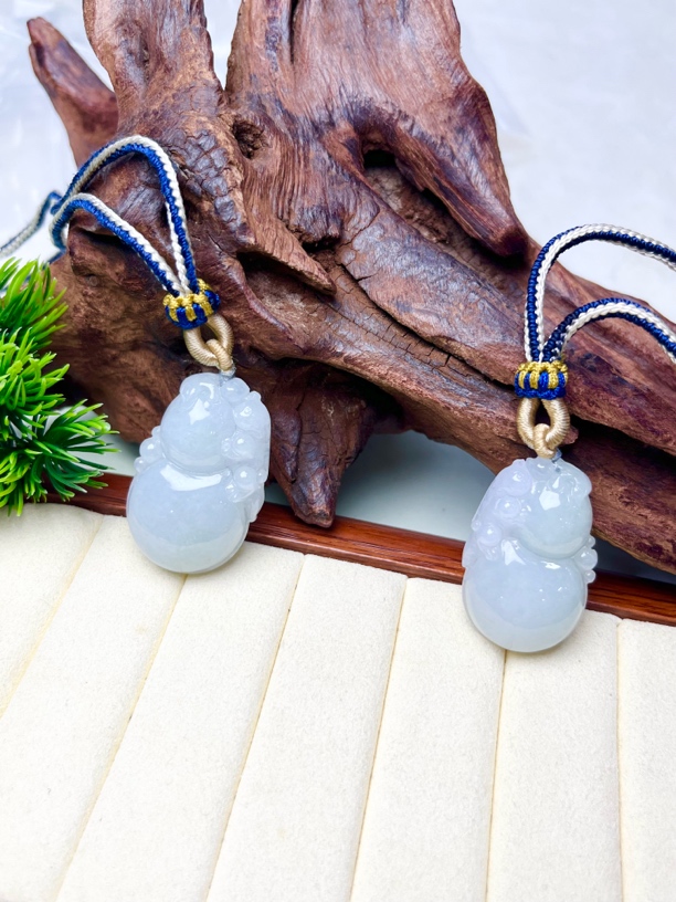 BC7-翡翠绿底大葫芦吊坠37*23*8多样性发其一