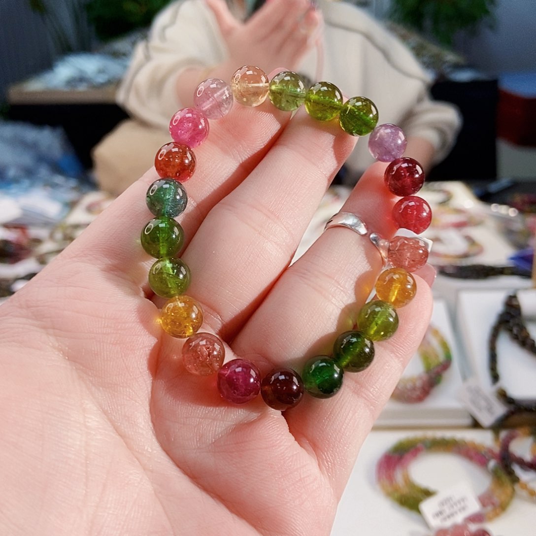 碧玺手链未镶嵌G2427单圈颜色微差发1