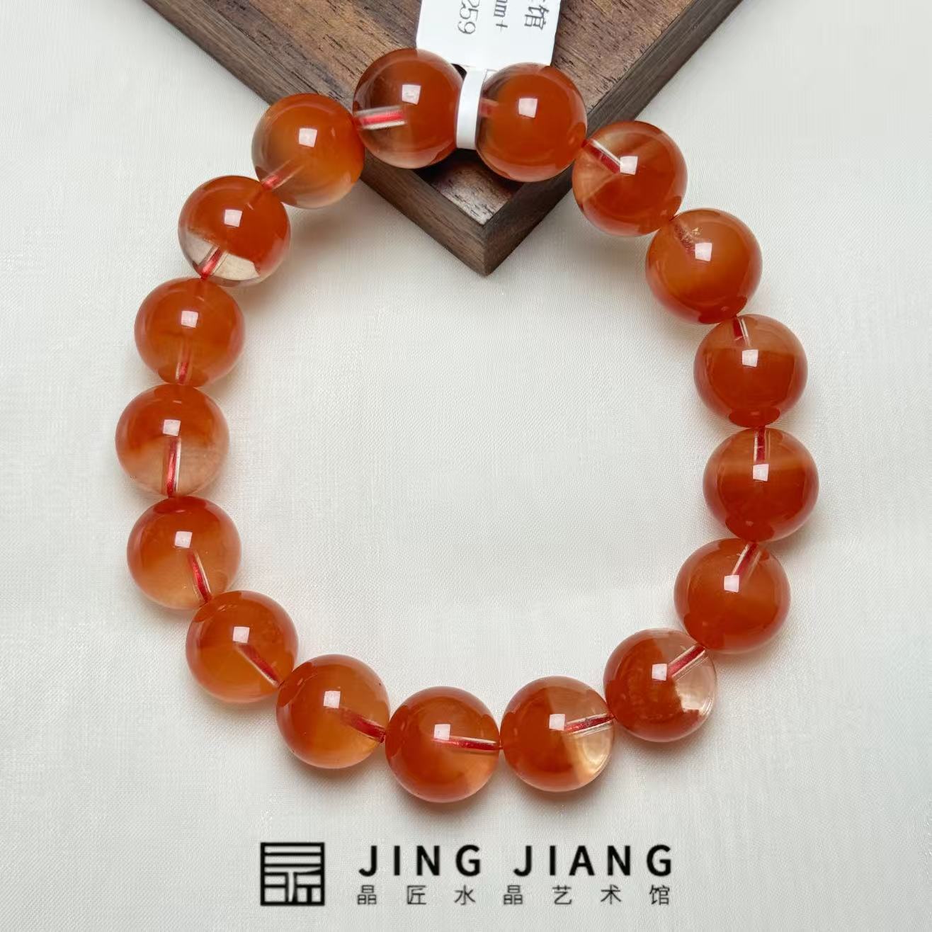 晶匠红兔毛手串12mm+ 编号H-JP55288