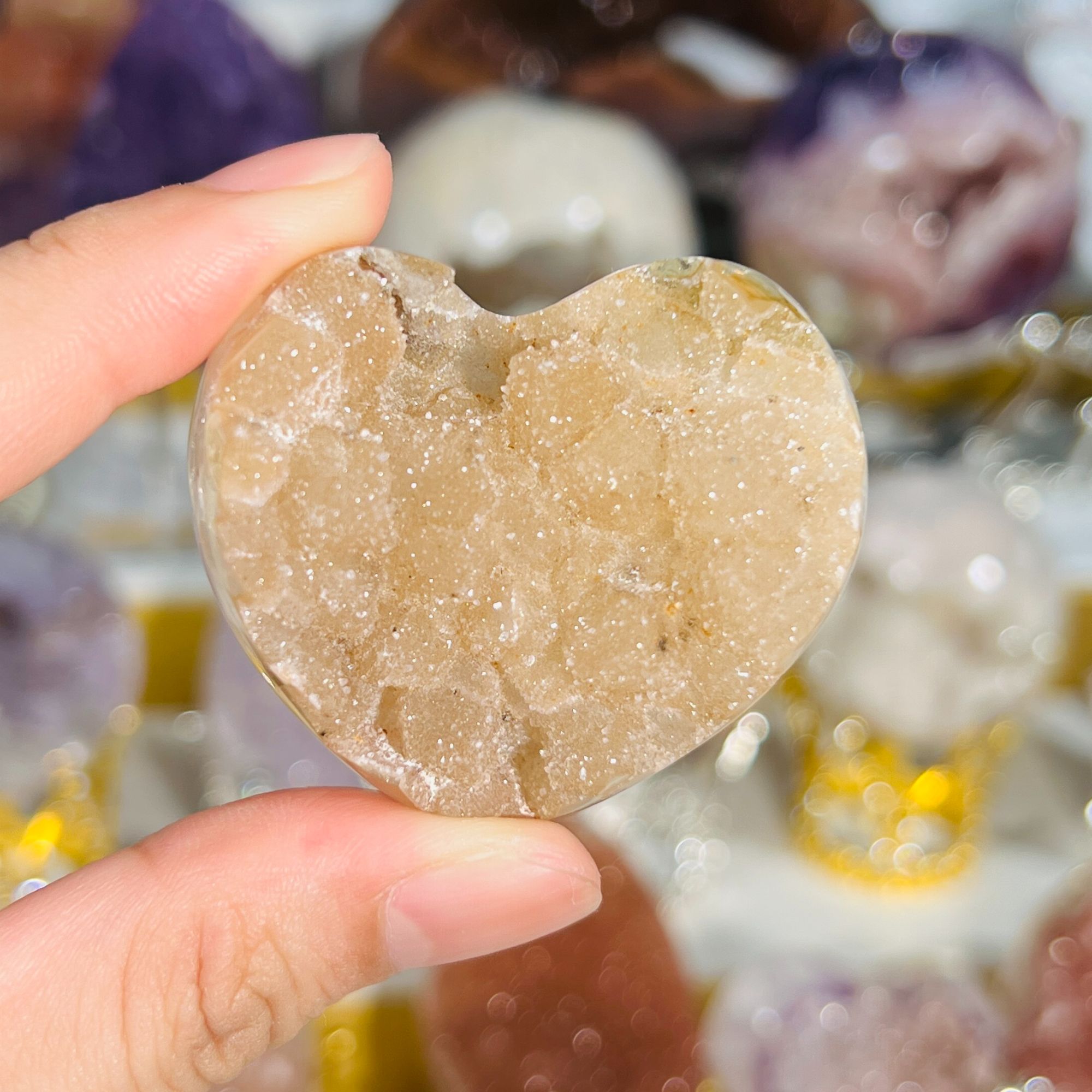 《福利品大漏价》天然水晶高货软糖水晶原石水晶淡黄色爱心软糖