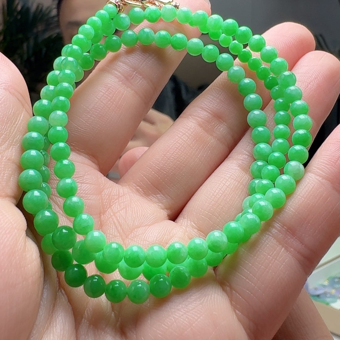 翡翠项链未镶嵌天然翡翠