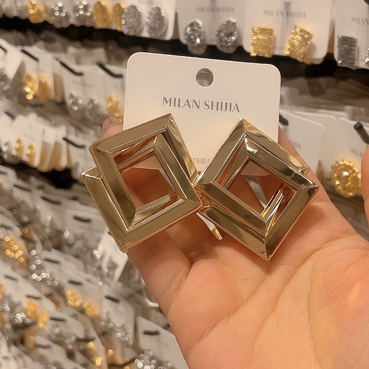 锆石纯铜合金时尚耳环