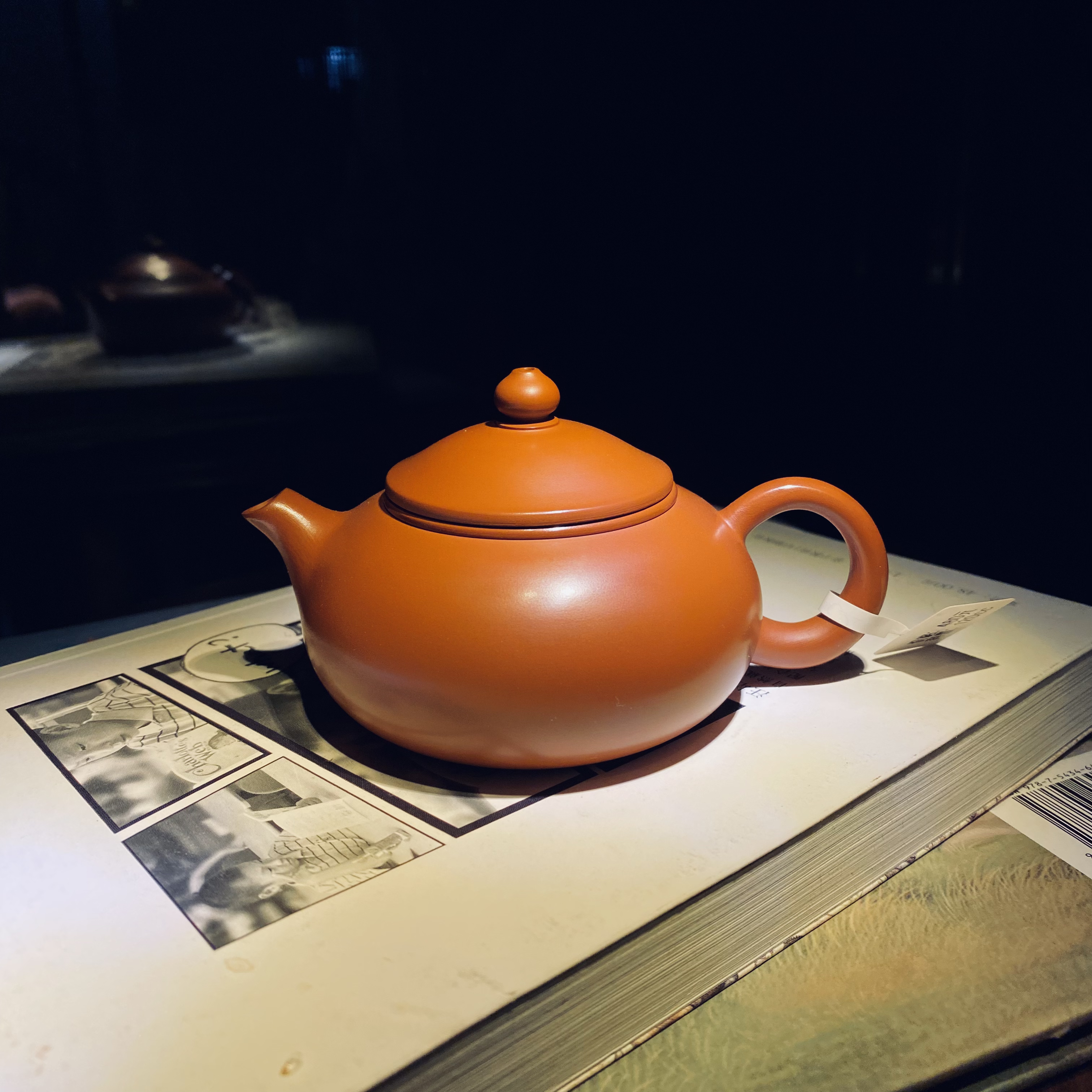 《吴炫杰寒江》潮州家用朱泥壶手拉壶工夫茶壶泡茶壶器全手工茶具