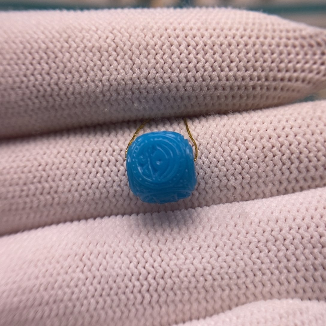 绿松石未镶嵌六方9mmA974