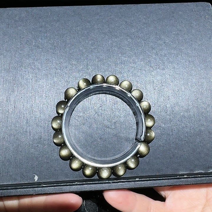 ****儿黑曜岩未镶嵌手链