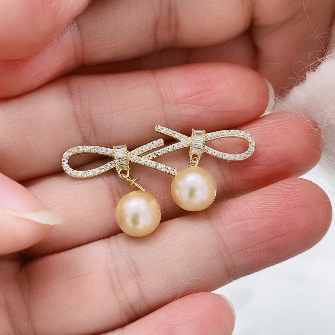 银S925镶嵌特价淡水耳饰淡水珍珠