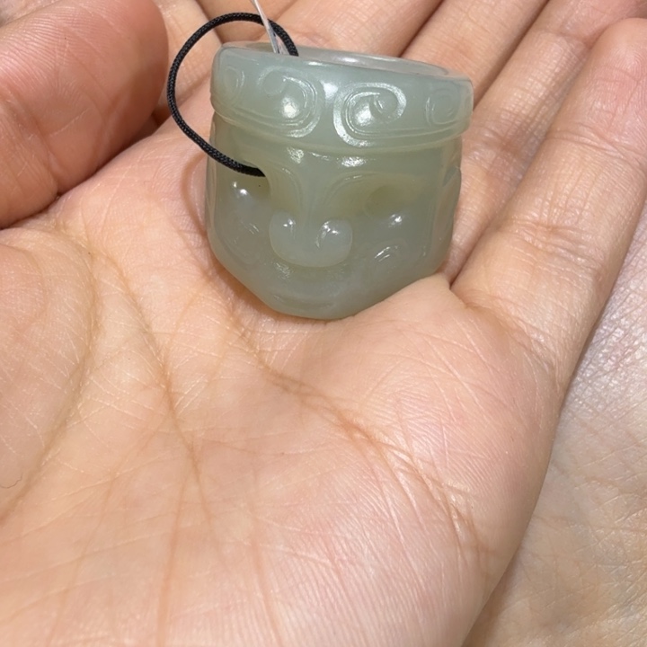 加***油和田玉未镶嵌挂件