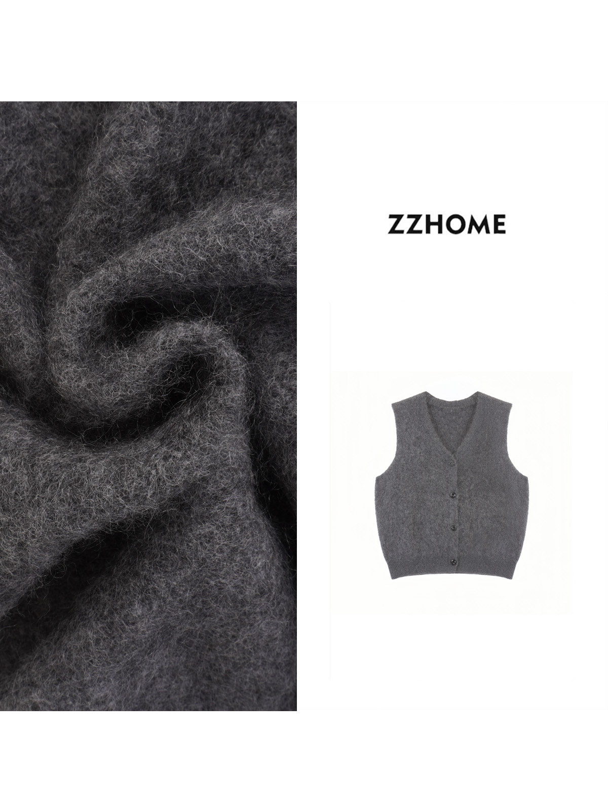 ZOZO HOME ｜织物之美暖柔烟拉毛肌理背心马甲q171955p