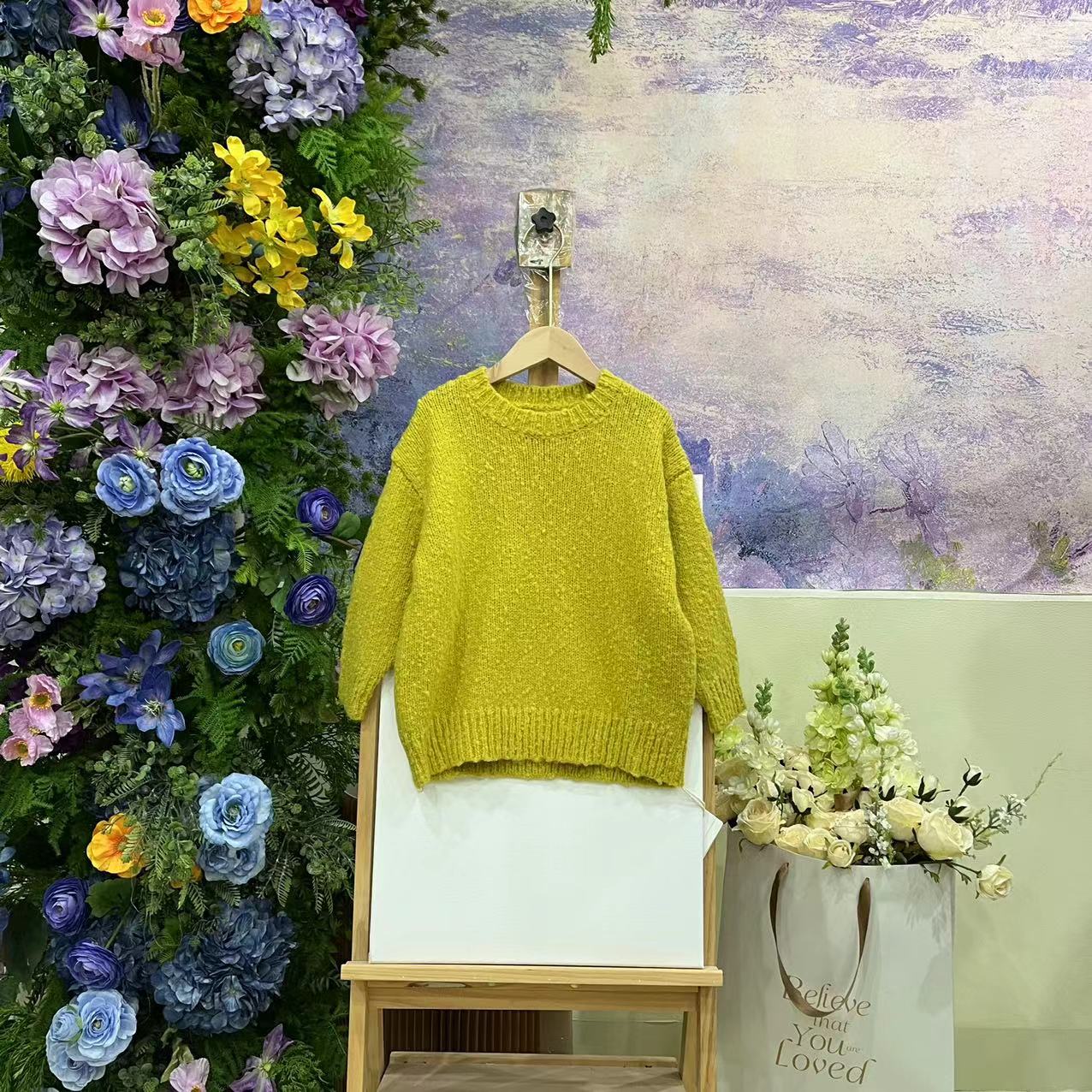 219F黄色毛衣8041