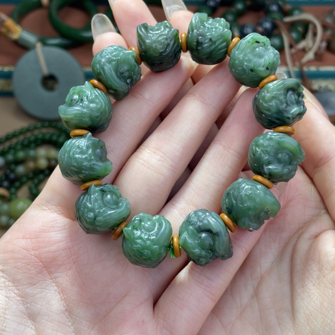 和田玉未镶嵌手链