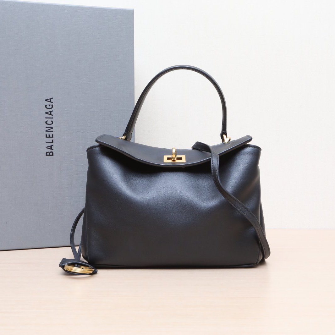 99新 Balenciaga/巴黎世家 小花姑姑335726Rodeo 迷你 23 黑色