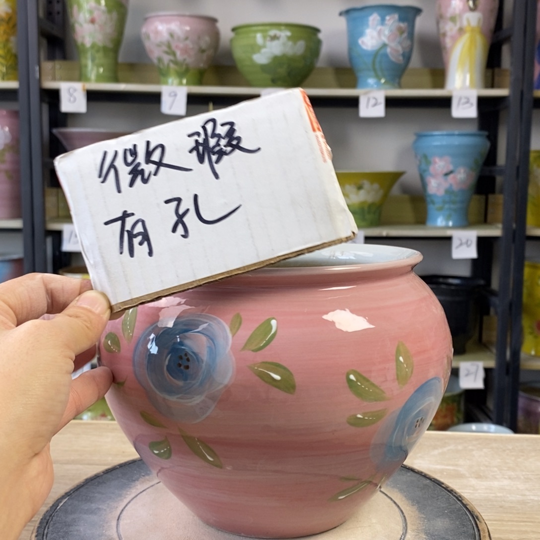 景德镇手工手绘陶瓷花盆