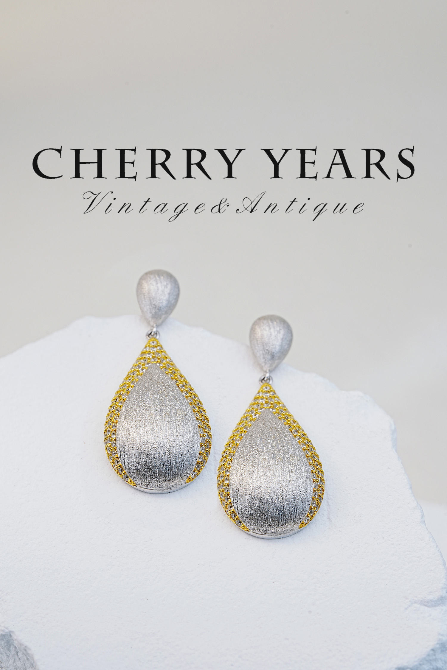 925银耳饰 925银拉丝水滴耳钉