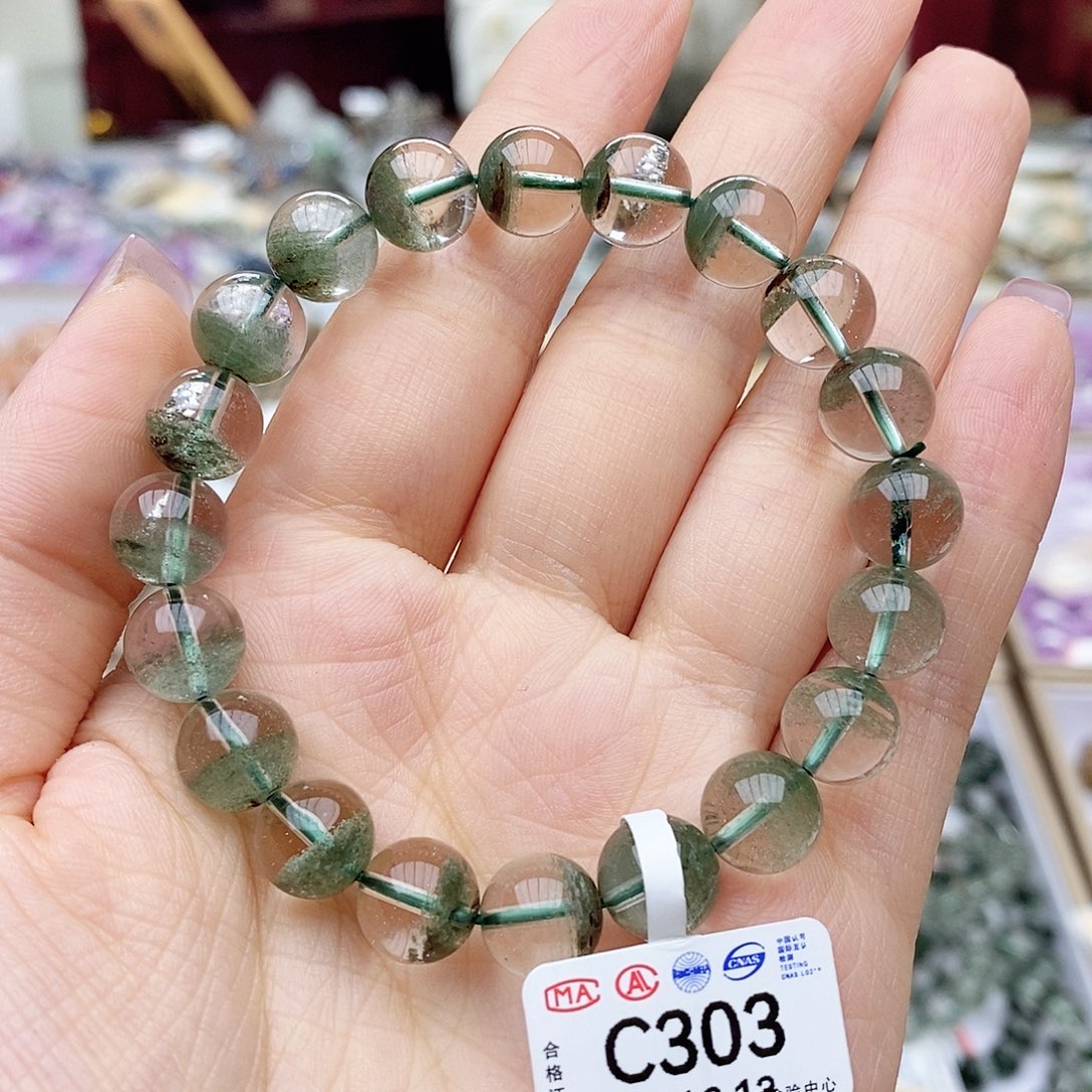 水晶手链未镶嵌C303绿幽灵