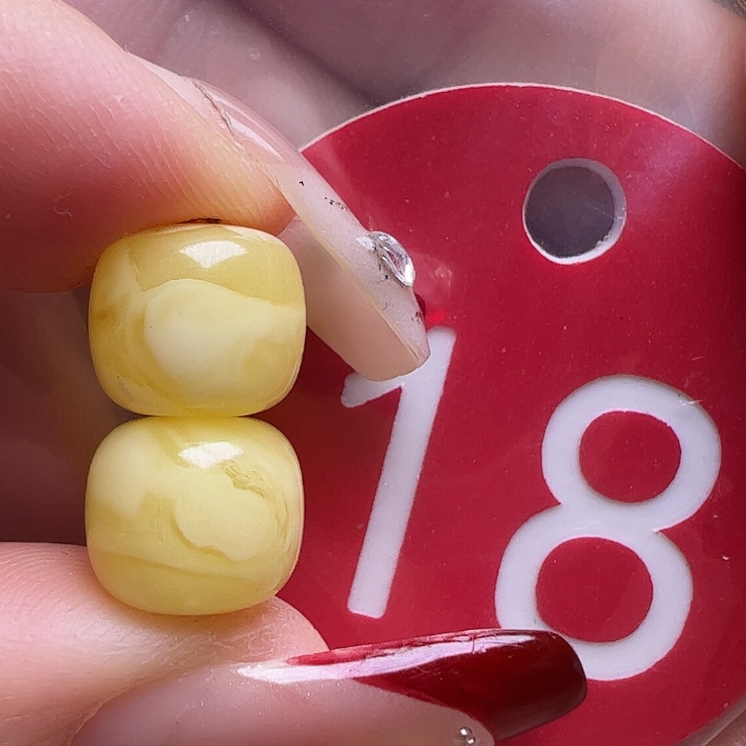 蜜蜡未镶嵌珠宝奇石微瑕9mm老型