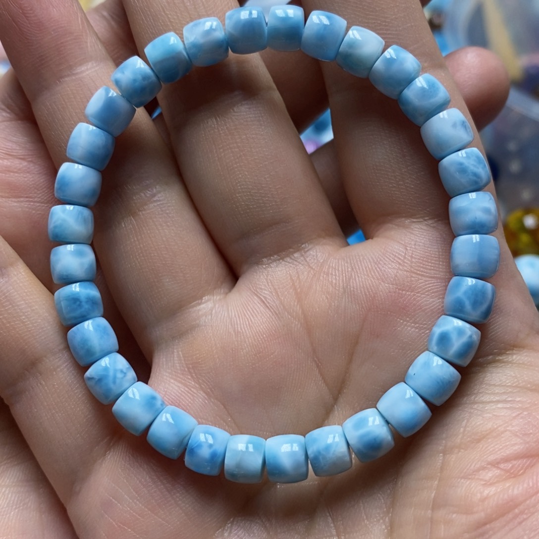 未镶嵌针钠钙石（海纹石）手链y*