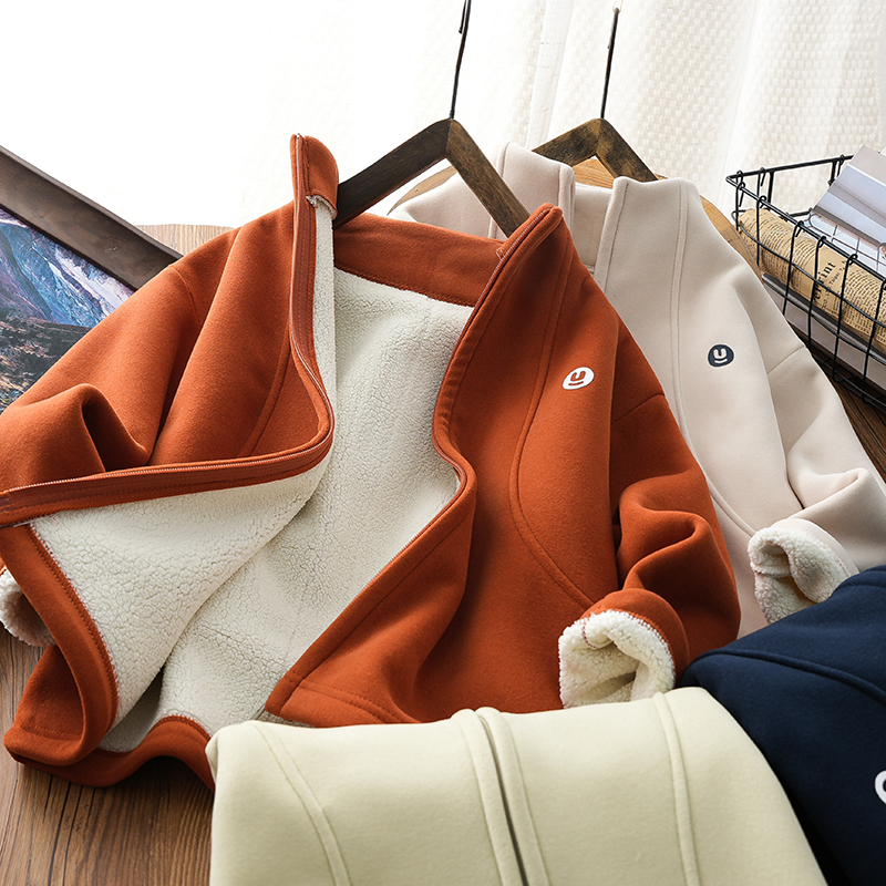 儿童冬加绒加厚休闲外套中大童保暖拉链衫男女童新款百搭上衣潮