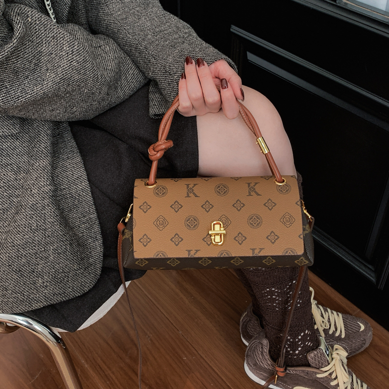 女包新款撞色手提包高级感气质百搭轻奢单肩包休闲时尚斜挎包