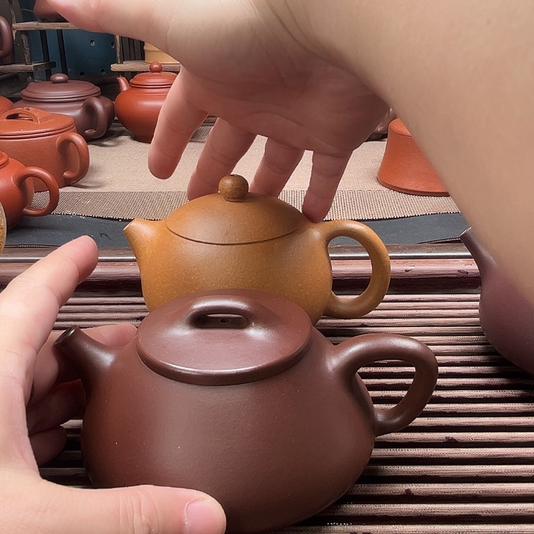 紫砂茶壶平***月原矿紫砂