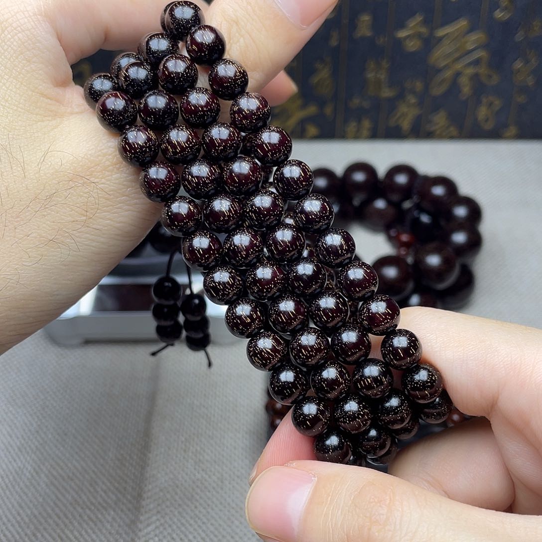 檀香紫檀（小叶紫檀）义****50.8 108颗 爆满金星