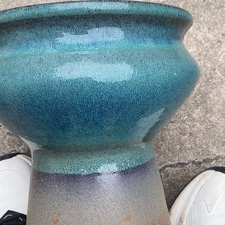紫砂花盆高约26口约24