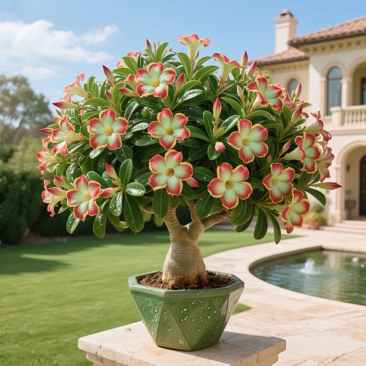 四季开花沙漠玫瑰盆栽浓香大花室内外阳台耐寒热好养易活花卉绿植