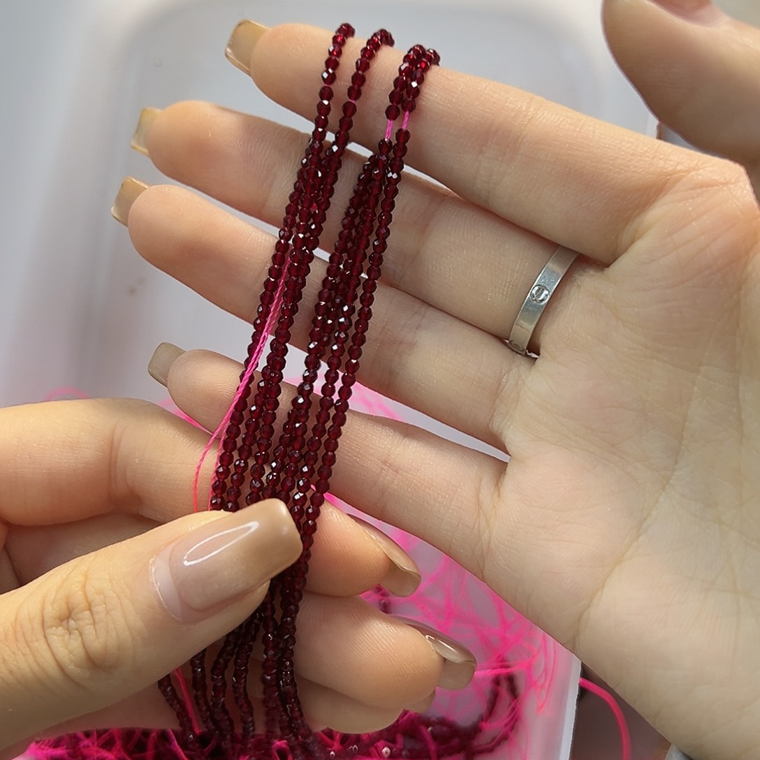 玛瑙/玉髓合金珠宝半成品紫牙乌石榴石卡2三条