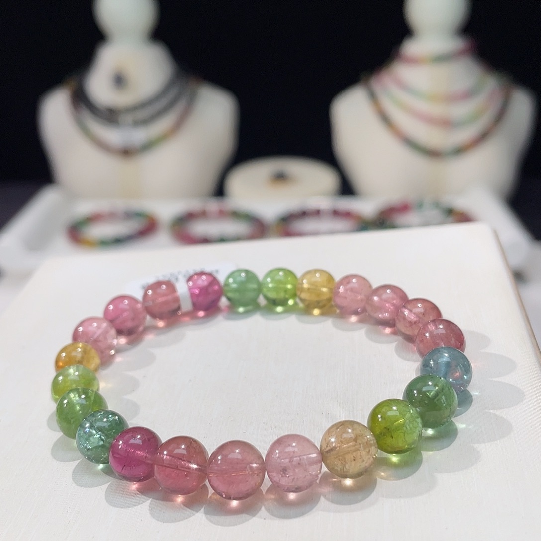 碧玺手串未镶嵌8.2mm±