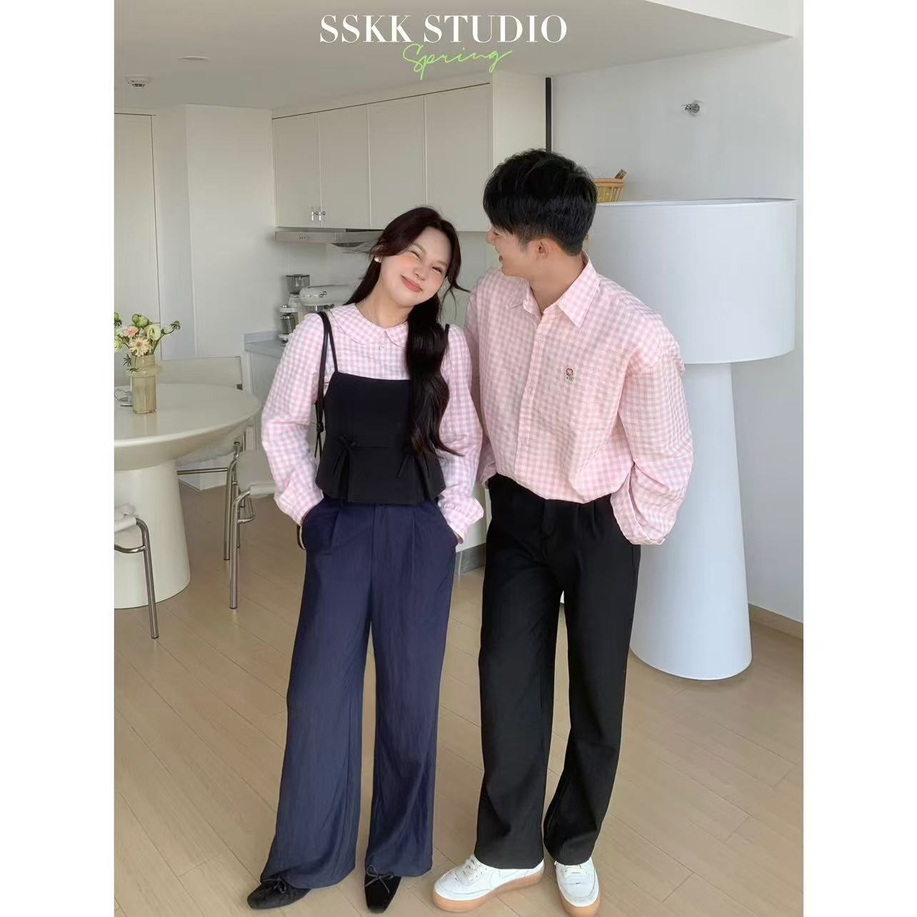 KMZY/KMZY山_山【回归舒适】微胖女装韩版早春通勤风休闲高腰直筒裤