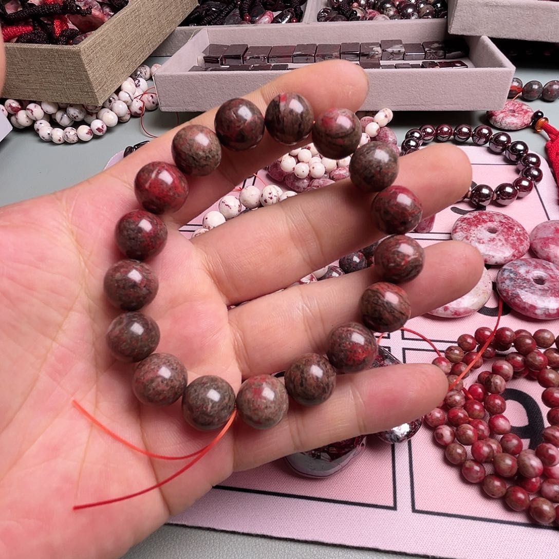 紫砂天然朱砂辰石吊坠馨*