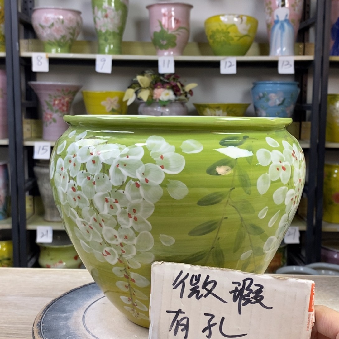 景德镇手工手绘陶瓷花盆