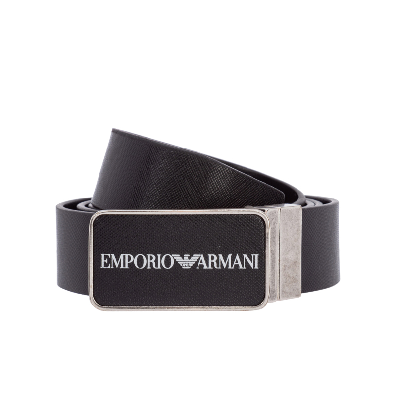 Emporio Armani/安普里奥·阿玛尼男款奢侈品大牌腰带黑色Y4S473