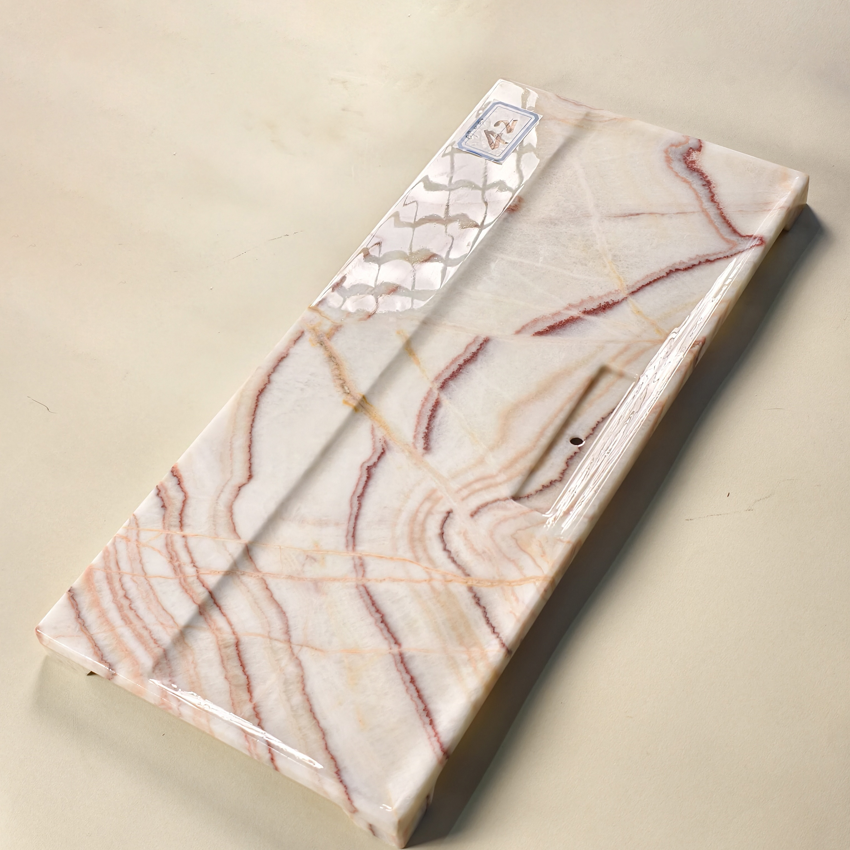 精品【霞云玉】69*31湿泡办公家用奢石茶盘保证天然轻奢简约包邮