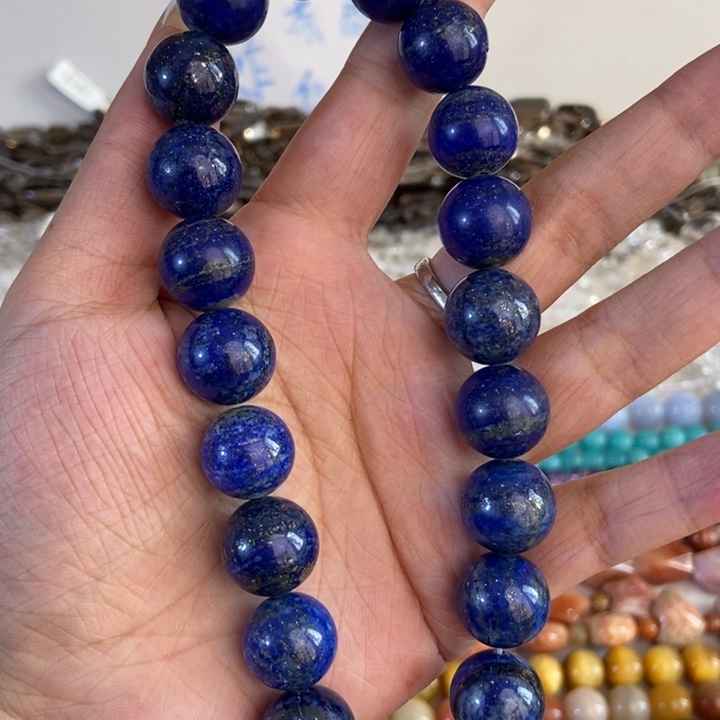 玛瑙/玉髓未镶嵌手链天然青金卡14长条