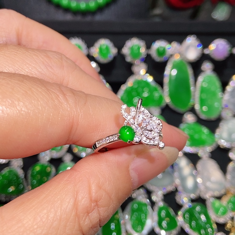 【闪购商品】翡翠戒指未镶嵌天然翡翠