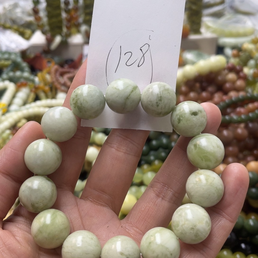 蛇纹石玉手链未镶嵌