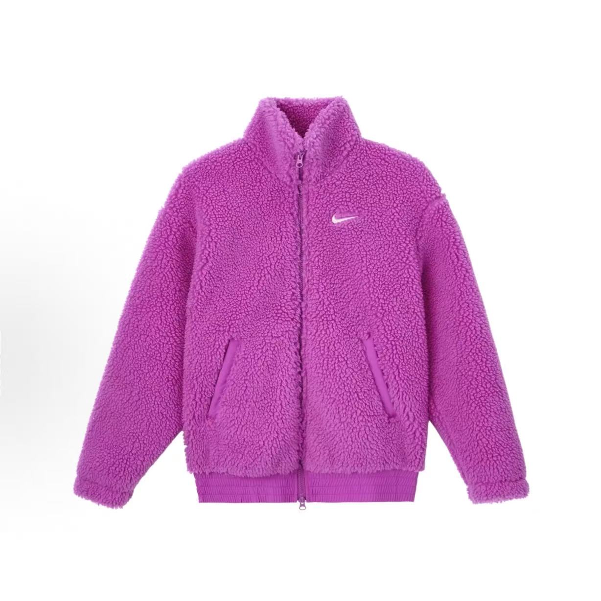 Nike 运动舒适保暖防风耐磨羊羔绒夹克外套 女款 DR5629