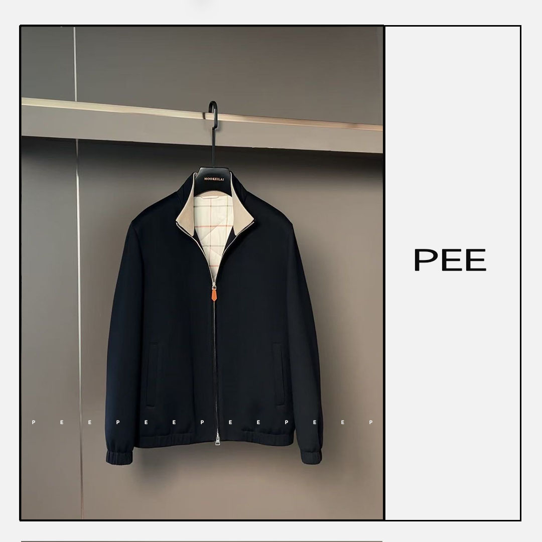 PEE-意式-【YM-18588针织立领棉服 】秋冬简约男士老钱百搭外套轻奢