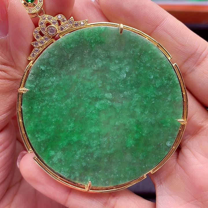 翡翠颈饰银S925镶嵌翡翠