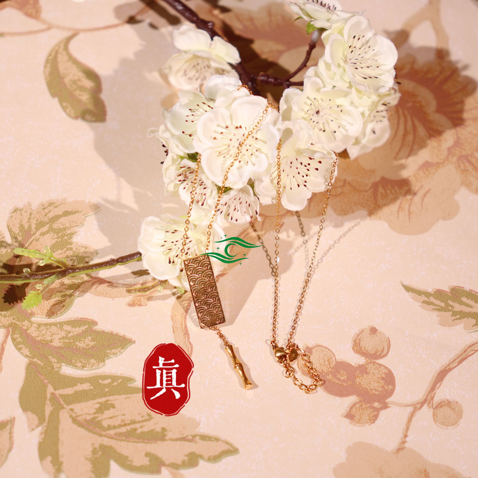 钛钢项链  几何竹节项链 星