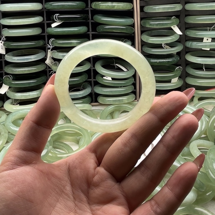 影***6蛇纹石玉未镶嵌手镯