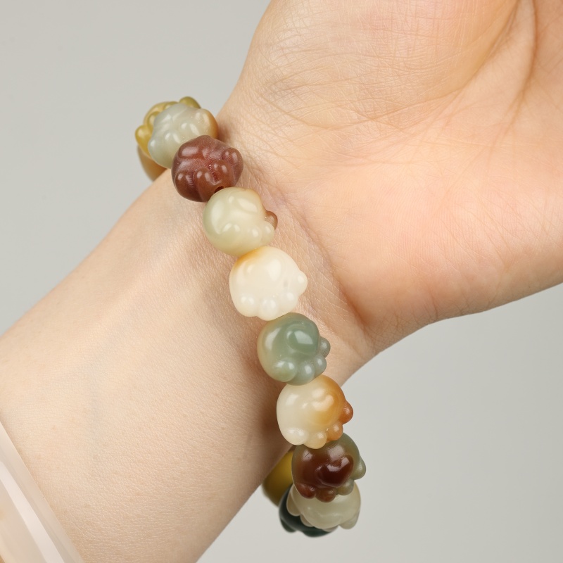 花皮猫头菩提手串MK744