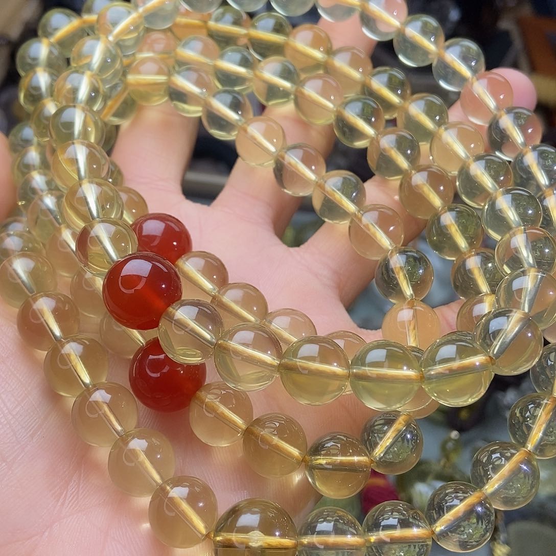 水晶套链未镶嵌水晶108颗盘珠