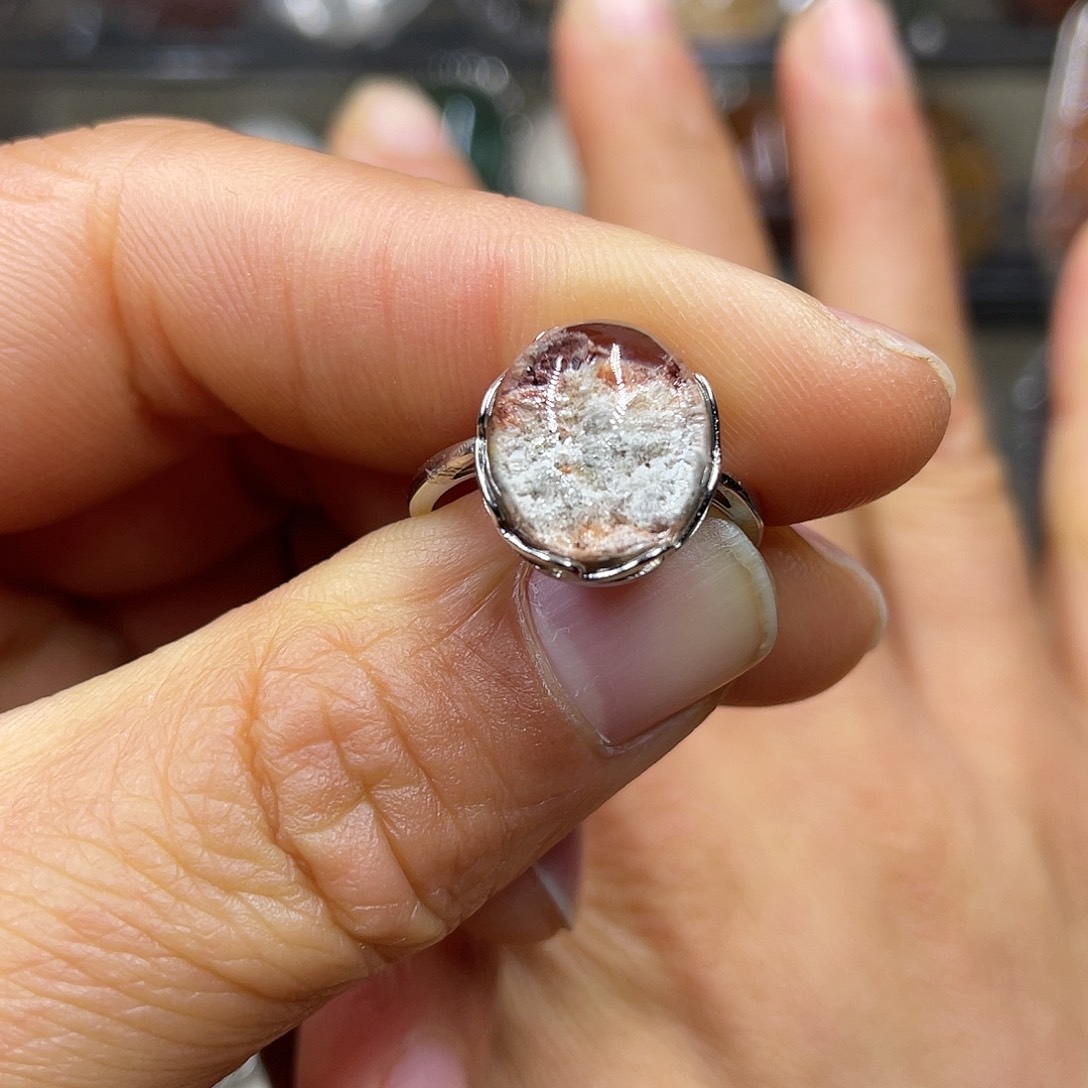 【闪购商品】水晶珠宝半成品银S925镶嵌戒指