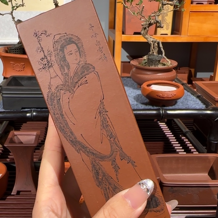 白***杨花盆紫砂全手工制作