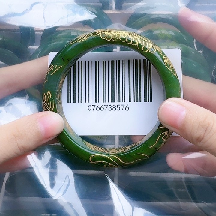 和田玉（碧玉）手镯未镶嵌5859微瑕