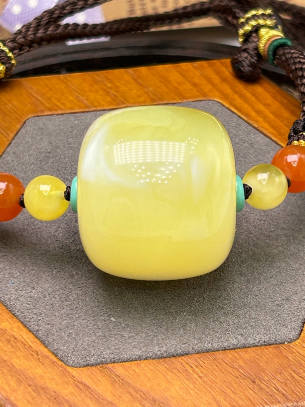 纯天然原矿蜜蜡白花蜡墩子锁骨链奶白荧光溶洞特色精工调性百搭