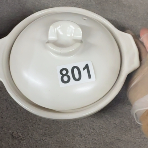 泥塑磁州窑发烧煎肉锅口径20