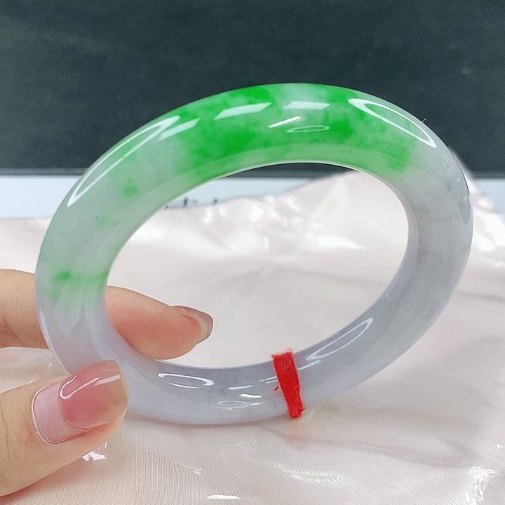 翡翠未镶嵌手镯圈59.6，12014